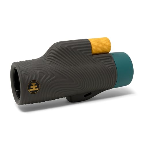 Nocs Provisions Field Tube 8x32 Waterproof Monocular, 8X Magnification Telescope, Bak4 Prism, Wide Field of View for Bird Watching, Backpacking & Wildlife Viewing - Desolation Black