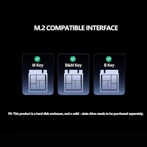 JMT JY-Mini DP Magnetic 2230 2242 Enclosure 10Gbps 8K/30Hz 4K/60Hz Compatible M.2 NVMe miniatura 3