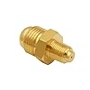Uenede 3PCS 3/8" Flare x 1/8" NPT Male Propane Orifice Connector Brass Tube Fitting, Gas Orifice Jets Nozzle for Freestanding Casting Cooking Stove Grill Turkey Pot Cooker Fryer Parts #1