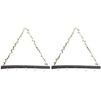 DD-life 2 Pcs Decorative Leaf Floating Wall Shelves Coat Hooks Driftwood Branch Hook Branch Hanger Rack for Keys Hats Entryway(Leaf,5 Hook)