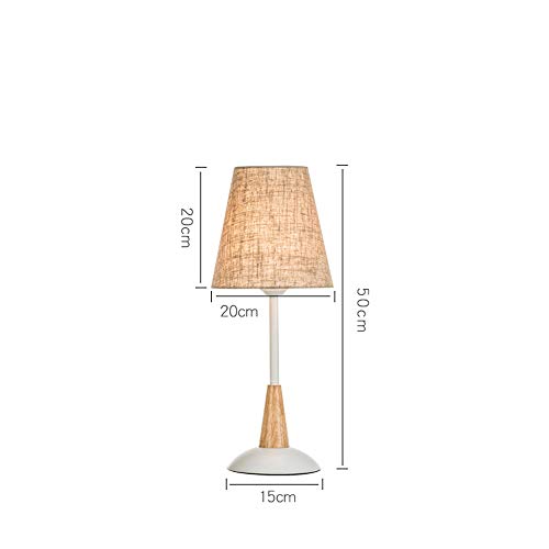 GUOCC luce da lettura vintage E27 Pulsante Switch Nordic Home Legno Lino Flax Tessuto Naturale Lampada da tavolo Camera da letto Desk Lampada da tavolo Creativa Semplicità creativa e moderno tavolo da - Image 8