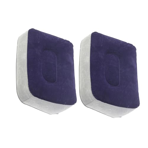 CAXUSD 2 Piezas colchoneta Inflable reposapié de Las piernas Almohada de pie de Viaje Cojín para elevación de piernas de Reposo Elevador Estera Flocado