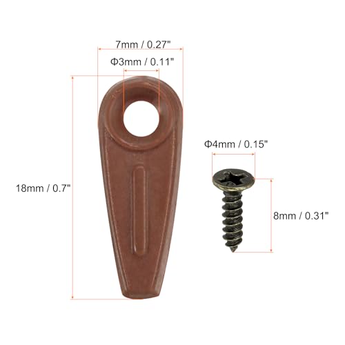 Image of HARFINGTON 50Pcs Picture Frame Backing Hardware Clip with 50Pcs Screws Turn Button Fasteners Set Picture Turn Backing Clips for Craft Hanging Picture Drawing, Brown