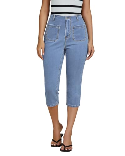 luvamia Pantalones de mezclilla capri
