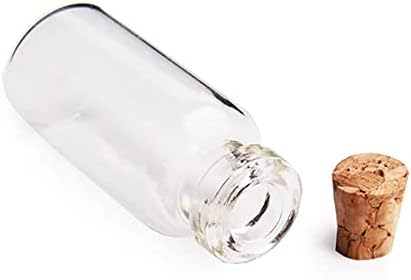 Perfect Pricee 12pcs Lovely Small Wish Bottle Tiny Clear Empty Wishing Glass Message Vial with Cork Stopper 1ml Mini Containers Bottle (4CM)
