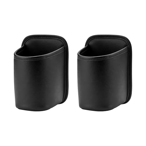 CheurYae Car Side Door Leather Cup Holder 2 PCS Vehicle Drink Holder Multifunctional Door Pocket Suitable for Cups Glass Cans Bottles etc