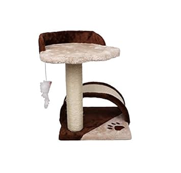 PSK PET MART Cat Tree Sisal Scratching Post Play House for Kittens and Small Cats (Color May Vary)