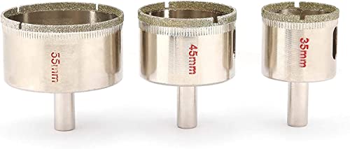 OFUNGO Broca Perforadora, Broca sacanúcleos, Sierra Perforadora de Diamante 35 mm 45 mm 55 mm Broca sacanúcleos for baldosas de Granito de Vidrio de mármol de Porcelana Cover