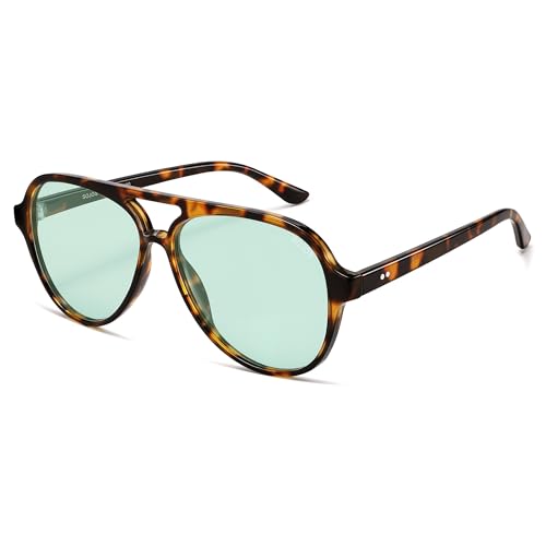 Image of SOJOS Classic Polarized Aviator Sunglasses for Women Men, Retro Trendy Aviators Shades SJ2201