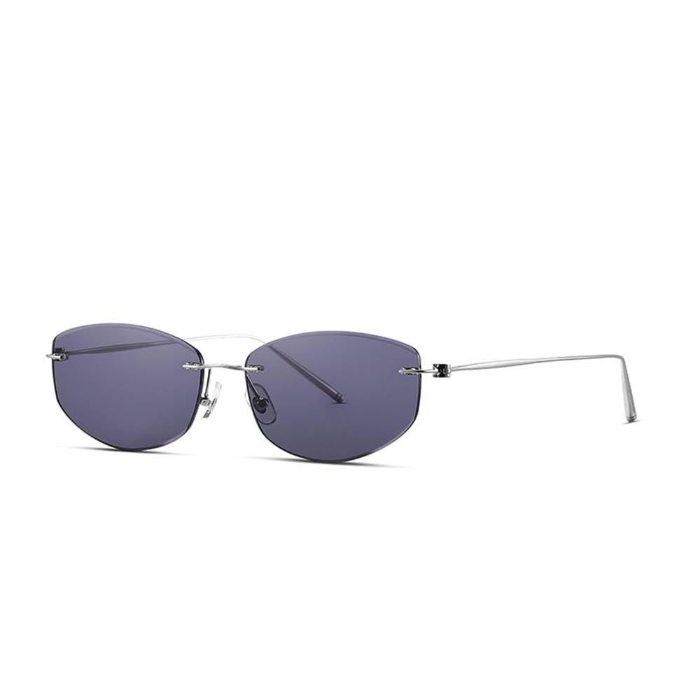 Gafas de sol polarizadas UV400 de nailon de alta definición, sin montura de titanio ultraligero, para mujer, ideales para viajes al aire libre, fotografía callejera, conducción y protección solar.