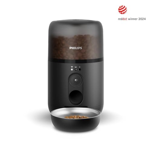 Philips Pet Series Distributore automatico di cibo con videocamera, Rilevazione del movimento, Pianificazione pasti, Avviso di rifornimento, Tecnologia anti-intasamento, Connessione App (PAW5320/02) - Immagine 1