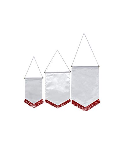 Grupo K-2 Banderín Escudo Poliéster Para Sublimación Rojo 200 X 130 Mm