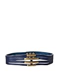 Leder Diesel Ledergürtel in Blau mit Metallpins 00C5VI00SEC 114 Blue gr 80 cm