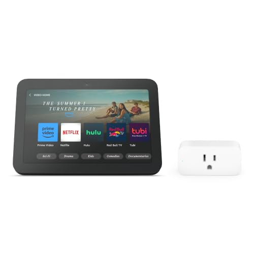 Amazon Echo Show 8 (3Rd Gen, 2023 Release) In Charcoal Bundle With Amazon Smart Plug cover