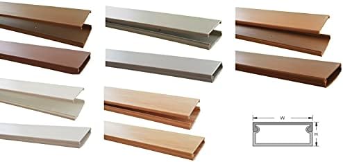 Kabelkanal Selbstklebend 19,1x11 Mm (Außenmaß), 1 M Länge, Aus PVC, Farbe Dunkelbraun Meliert – Für Saubere Kabelverlegung
