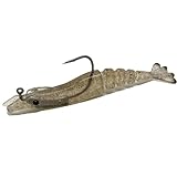 Marker 54 Glide Shrimp | TPE, 1/4oz, 4' Pre-Rigged with UV Glow | Redfish, Snook, Trout, 2 Count (Natural Brown)