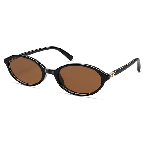 Retro Oval Sunglasses for Women Men Small 90s Trendy Narrow Vintage Fashion Funny Chic Sun Glasses AP3728