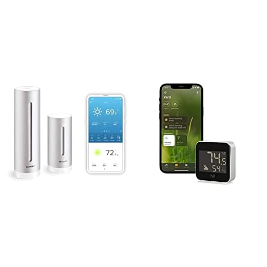 Netatmo Weather Station Indoor Outdoor with Wireless Outdoor Sensor & Barometric Pressure, Precision Sensors, Wireless, Bluetooth and Thread