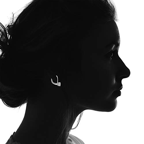 Square Princess Cut Cubic Zirconia Drop Dangle Leverback Bridal Earrings for Women2