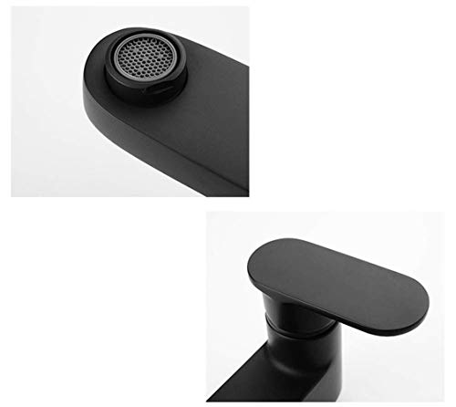Brass shower taps noir mat mitigeur mural avec douchette de douche - 3