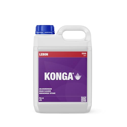 Konga Decapant Forte Nettoyeur de Drain Professionnel | Nettoyeur de Tuyau Alcalin Fort | Dissout...