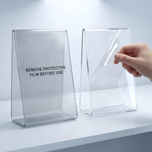 Soporte para manualidades transparente QWORK con elevación estable de acrílico 8 piezas 5