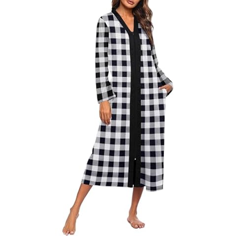 Ekouaer Women Zipper Robe Cover