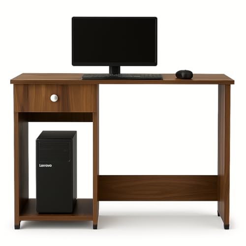 Image of Laptop Table Study Desk with Drawer for Home Office Free Assembly Included
