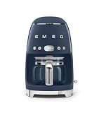 Smeg, DCF02NBEU, Filter-Kaffeemaschine, Aroma und Autostart-Funktion, Glaskaraffe bis 12 Tassen, 2 Intensitätsniveaus, Warmhaltefunktion, 1050W, Navy Blue