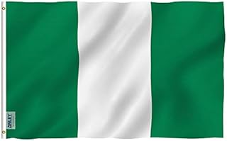 Anley Fly Breeze 3x5 Foot Nigeria Flag - Vivid Color and UV Fade Resistant - Canvas Header and Double Stitched - Nigerian National Flags Polyester with Brass Grommets 3 X 5 Ft