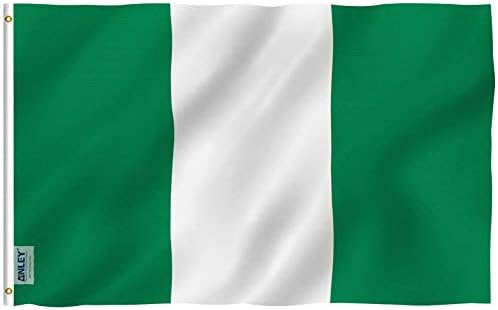 ANLEY Fly Breeze 3x5 Foot Nigeria Flag - Vivid Color and Fade Proof - Canvas Header and Double Stitched - Nigerian National Flags Polyester with Brass Grommets 3 X 5 Ft