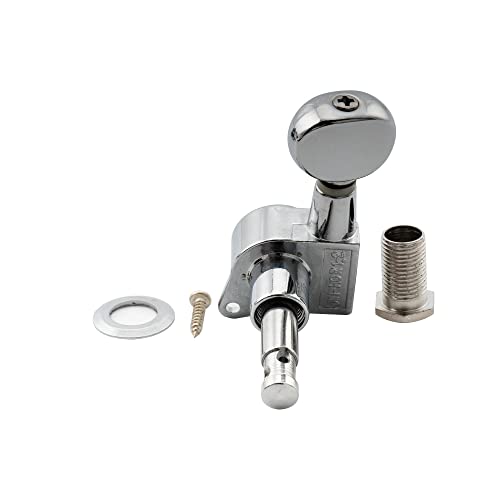 Wilkinson 6 en Ligne E-Z-LOK Bouton Mini Ovale Mécaniques pour Fender Strat/Tele Guitare électrique, Chrome - Les Beatles, Paul McCartney, John Lennon, RIngo Starr, George Harrison Wilkinson 6 en Ligne E-Z-LOK Bouton Mini Ovale Mécaniques pour Fender Strat/Tele Guitare électrique, Chrome – Image 6