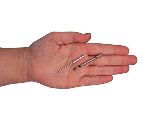 SKIR’CO (100 Stück) Aluminium Blindnieten 3,2 x 16 mm, Stahldorn, Popnieten, Kuppelkopf, Bohrer inklusive