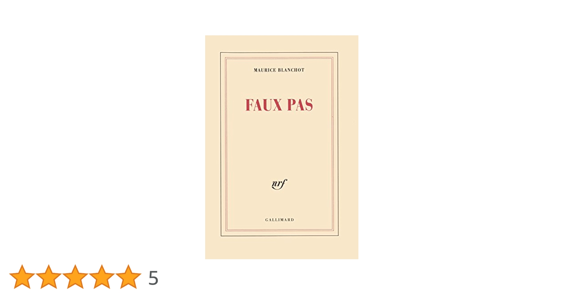 Amazon.co.jp: Faux pas : Maurice Blanchot: 本