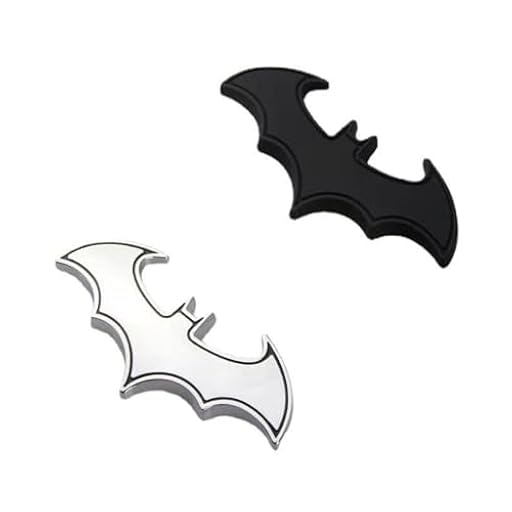 3D Batman insignia Pegatina, 2 Piece Pegatina Logo Batman para Coche y Moto, 3d negro bate de Batman de acero inoxidable insignia emblema adhesivo para coche. | Ya disponible en tu tienda friki favorita! En mundofriki.es!