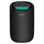 Cecotec Deshumidificador Eléctrico Silencioso BigDry 2000 Light Black. 23W, Bajo Consumo, 300 ml/día, Depósito extraíble de 0,6 litros, Cobertura hasta 20m2, Negro