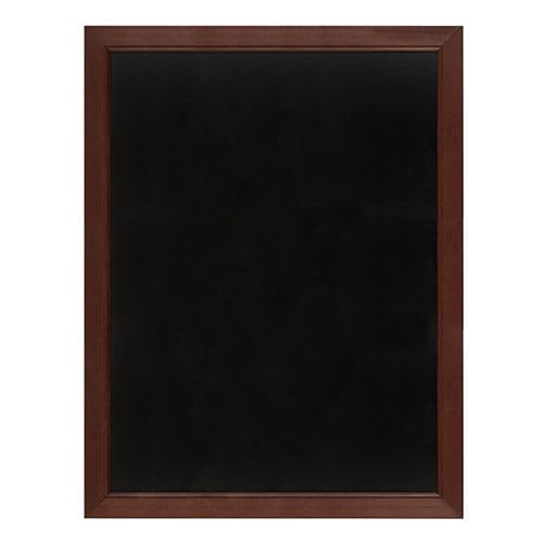 We Can Source It Ltd Framed Blackboard 60cm x 80cm Wall Mounted Large Chalkboard for Kitchen, Restaurants, School and Office, Brown Wood Frame Chalk Board