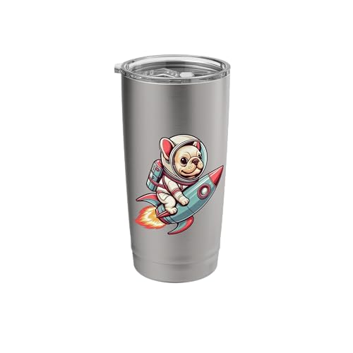 Cream French Bulldog Astronaut Mars Dog Lover Stainless Steel Insulated