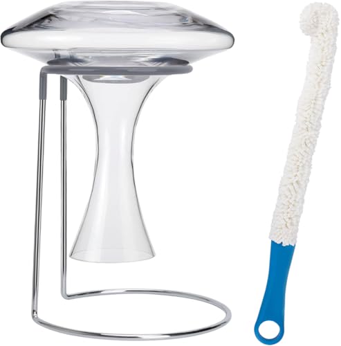 Catálogo para Comprar On-line Escurridor para decantadores disponible en línea. 45 Soporte de secado para decantador de vino con parte superior recubierta de goma para evitar arañazos, estante de secado para decantadores de vino estándar y grandes, decantador...