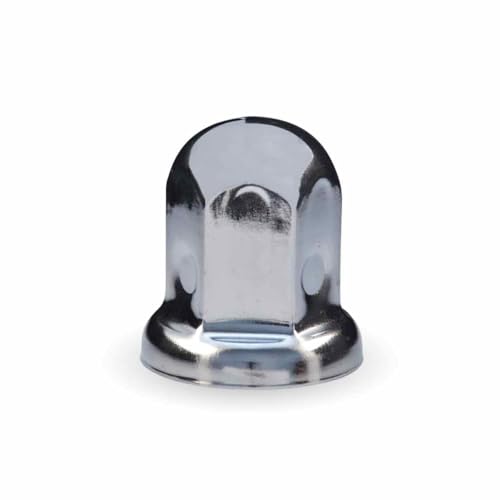 33mm Push On Nut Cover with Flange – Chrome Metal TNUT-F1
