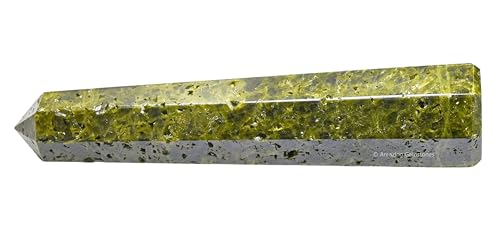 Image of Amazing Gemstone Green Tourmaline in Matrix Crystal Towers - Natural Healing Crystal Point Obelisk for Reiki Healing and Crystal Grid (3 inch to 4 inch INCH)