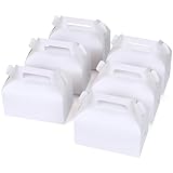 GXFCING 30 Cajas Blancas para Fiestas, Cajas para Dulces de 16,3 x 9,3 x 8 cm,...