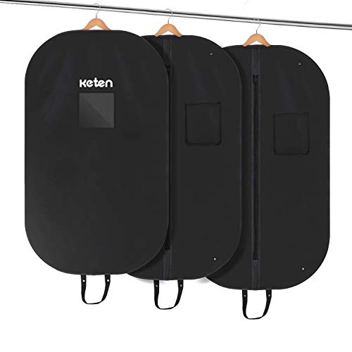 Keten 3 X Funda para Ropa Prémium con Funda para Zapatos Y Cepillo para Pelusas - 100 X 60 cm Bolsa para Trajes Funda para Abrigo/Chaqueta De Traje