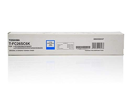 Toner cyan Toshiba E-Studio 224 CS original T-FC 26 SC haute capacité 5000 pages