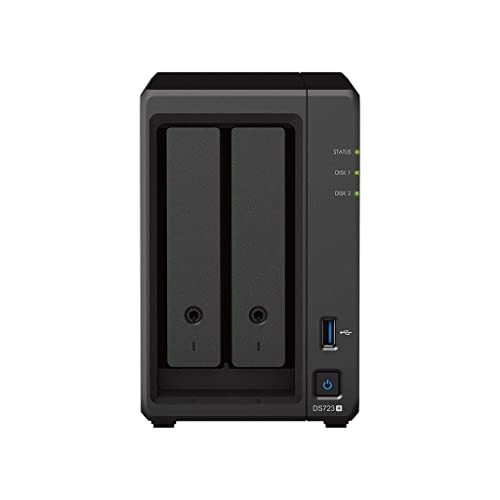 Synology DS723+ - Solución NAS de Escritorio de 8 TB y 2 bahías, instalada con 2 Unidades Seagate Ironwolf de 4 TB