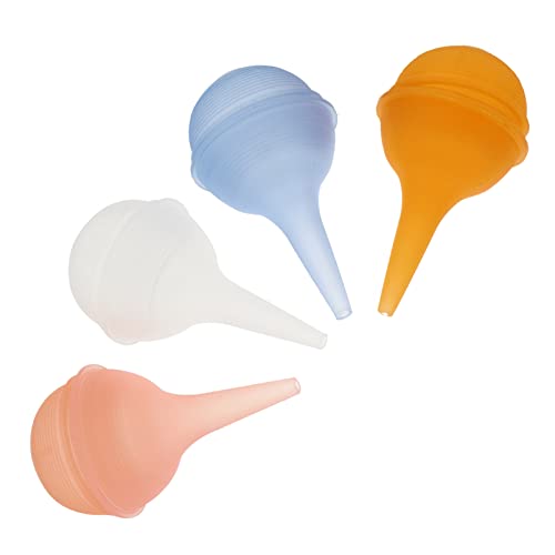 Image of DOITOOL 4Pcs Ear Syringe Sucker Mucus Sucker and Nasal Bulb Syringe Baby Nose Cleaner Silicone Booger Removers for Baby Indant