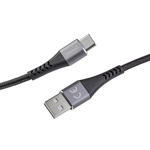 Intenso A315C USB-A auf USB-C Kabel, 60W Schnellladen, 1,5 m, f&uuml;r iPhone, Samsung Galaxy, Macbook, Laptop, iPad, schwarz