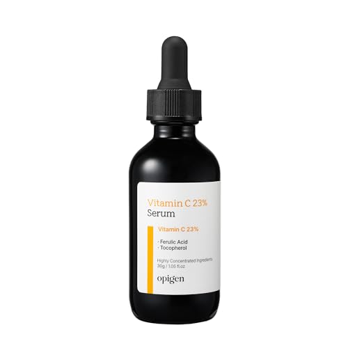 Opigen Vitamin C 23% Serum with Vitamin B3 & Hyaluronic Acid, Hydrating Facial Serum for Fine Lines, Uneven Skin Tone & Dull Skin 1oz Korean Skin Care