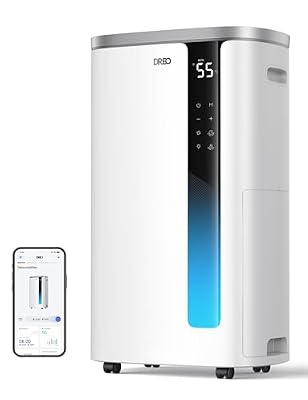 DREO 73 Pint Smart Dehumidifier for Basement, Home & Large Room up to 2000 Sq Ft, Energy Star 6.0 Dehumidifier with Drain Hose, Quiet 42dB, Auto Humidity Control, 3 Fan Speeds, Timer, Continuous Drain