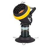 Comfort Gear Portable Personal Propane Heater, Indoor Safe for Camping, Garage, Patio, Tent, Outdoor, 4,000 BTU, Fits 1 Pound LP Tank, Black/Yellow